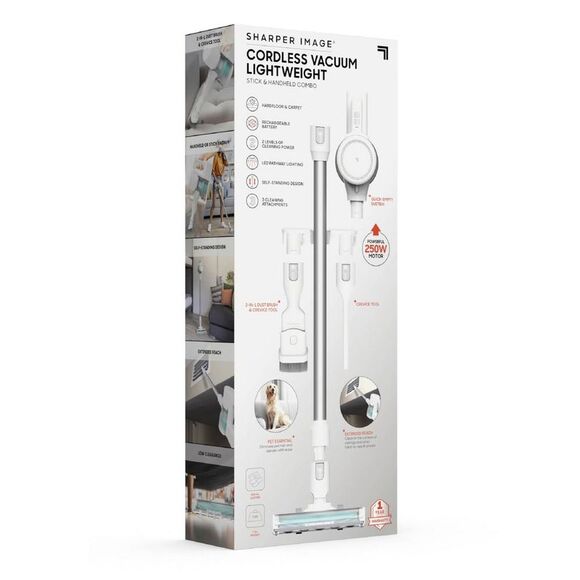 Sharper Image - Cordless Vacuum Lightweight Stick an White - Picture 11 of 11